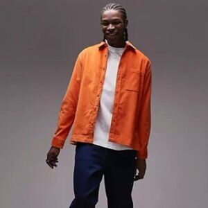 Topman Men's Button Down Cord Shirt - M